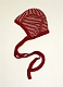 Cosilana, Чепчик красный в белую полоску, разм.62-68