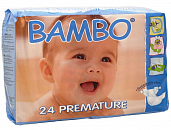 BAMBO, Детские экоподгузники для недоношенных 1-3 кг, №24